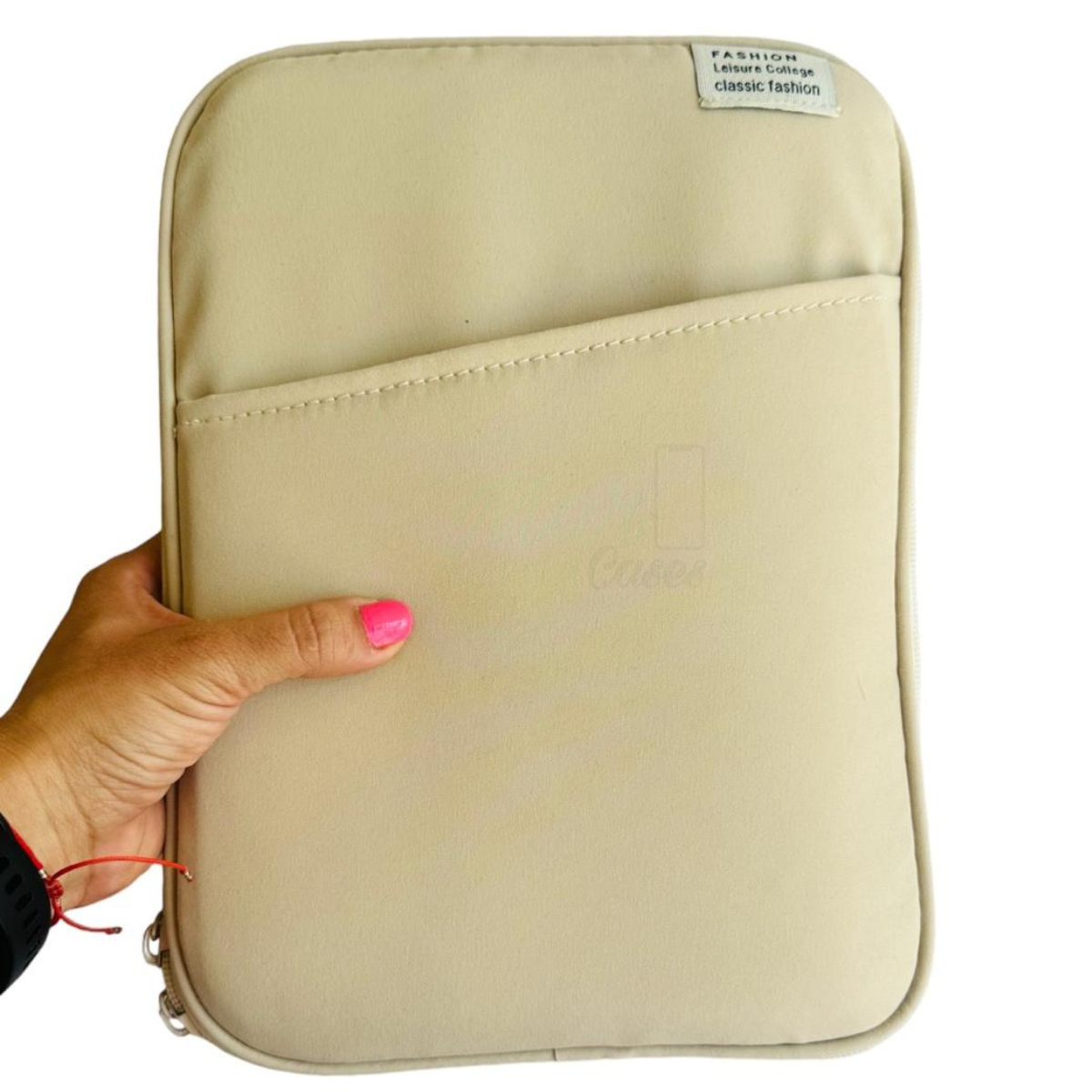 FUNDA BOLSO MULTIFUNCIONAL PARA TABLET IPAD 11 PULGADAS CREMA - 4