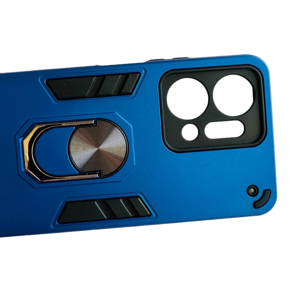 CARCASA HONOR X7A ANTI GOLPES ANILLO AZUL REY - 1