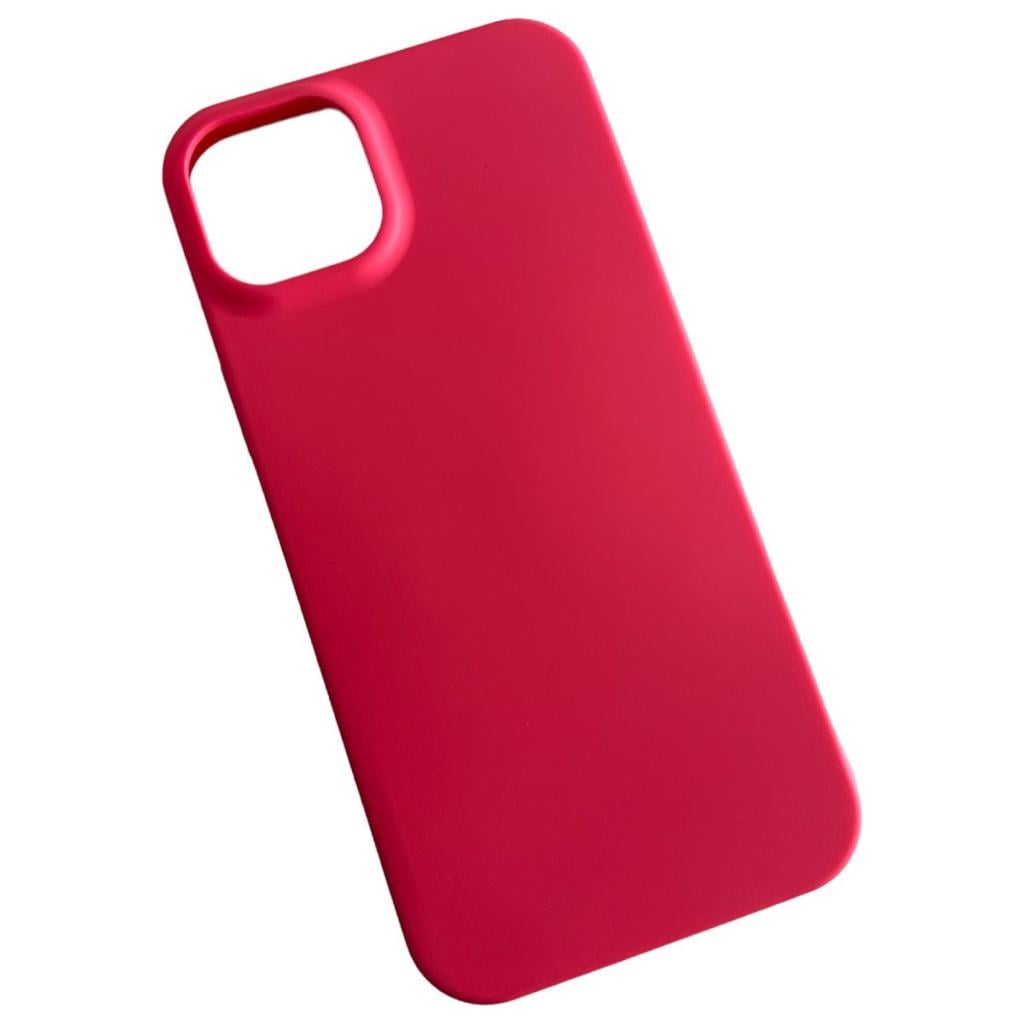 CARCASA FUNDA IPHONE 15 PRO SILICONA FUCSIA - 1