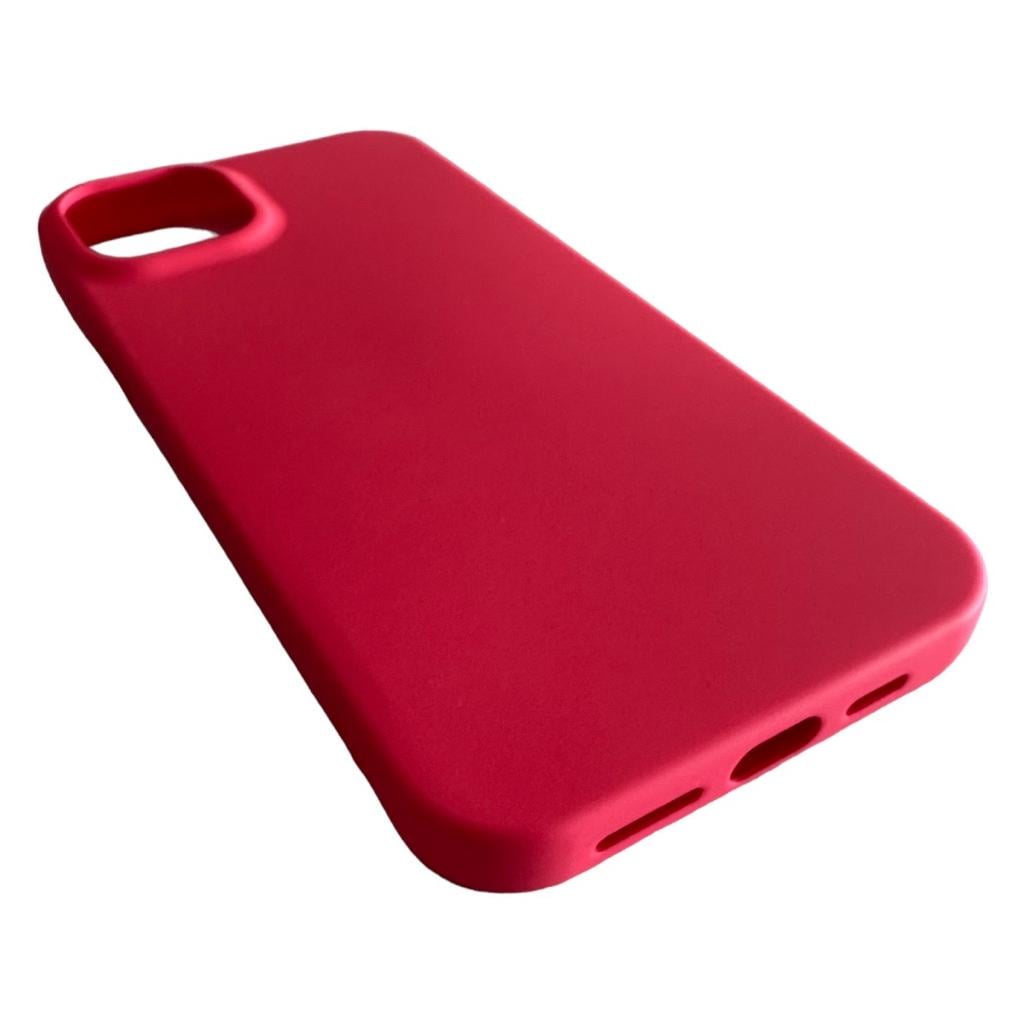 CARCASA FUNDA IPHONE 15 PRO SILICONA FUCSIA - 3