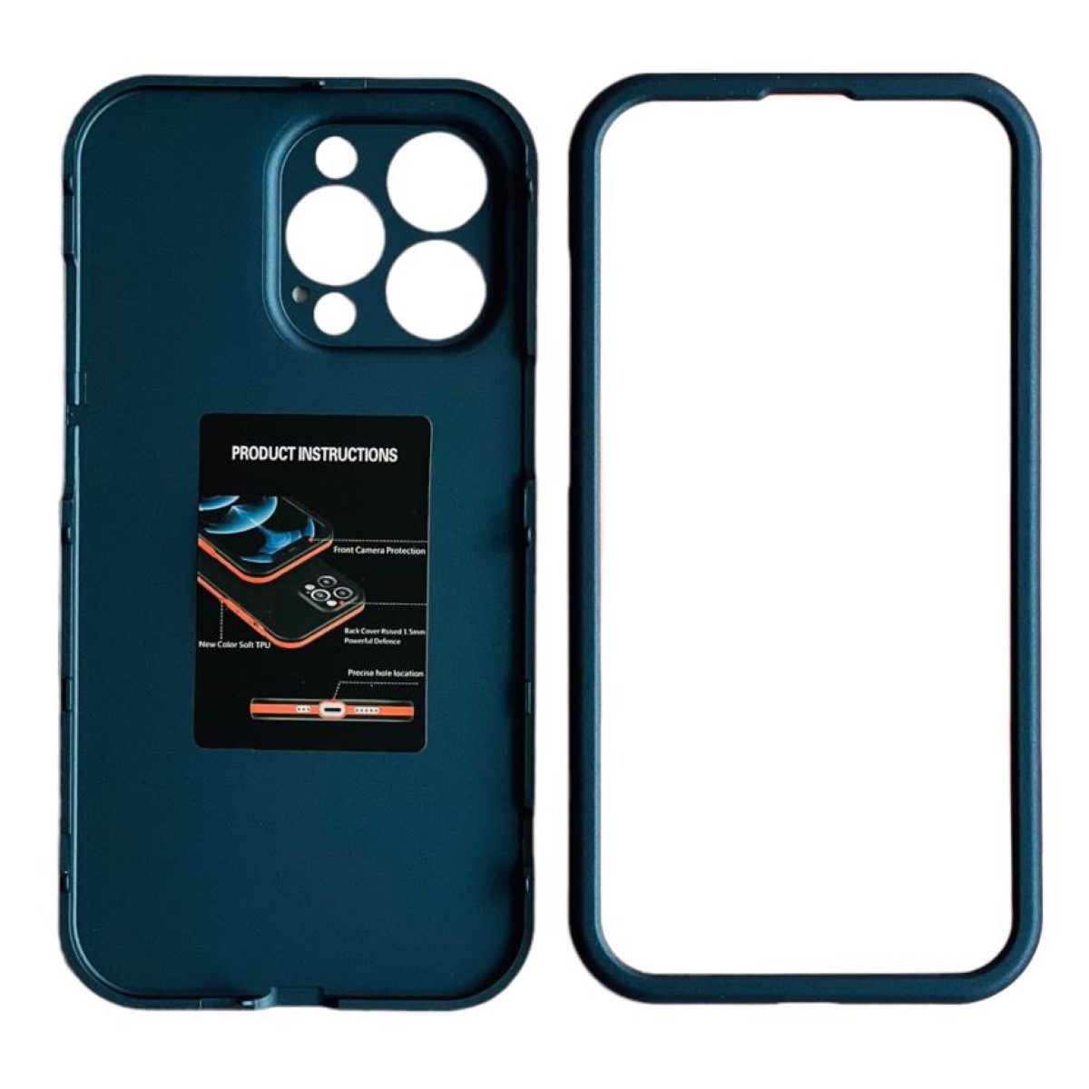 GENÉRICO CARCASA 360 GRADOS IPHONE 13 PRO MAX ANTIGOLPE AZUL