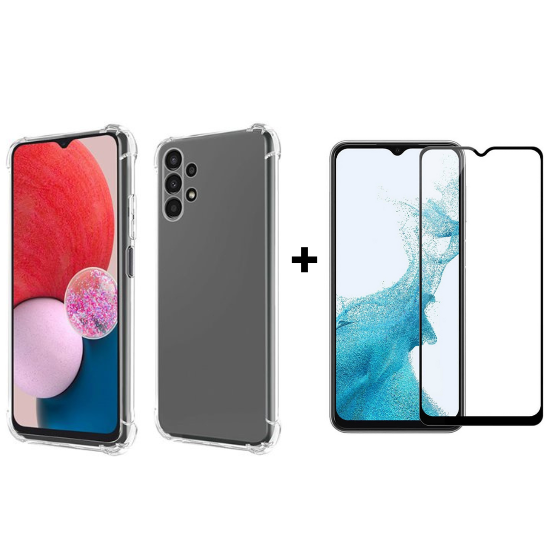 CARCASA SAMSUNG A13 4G TRANSPARENTE REFORZADA + LÁMINA - 1