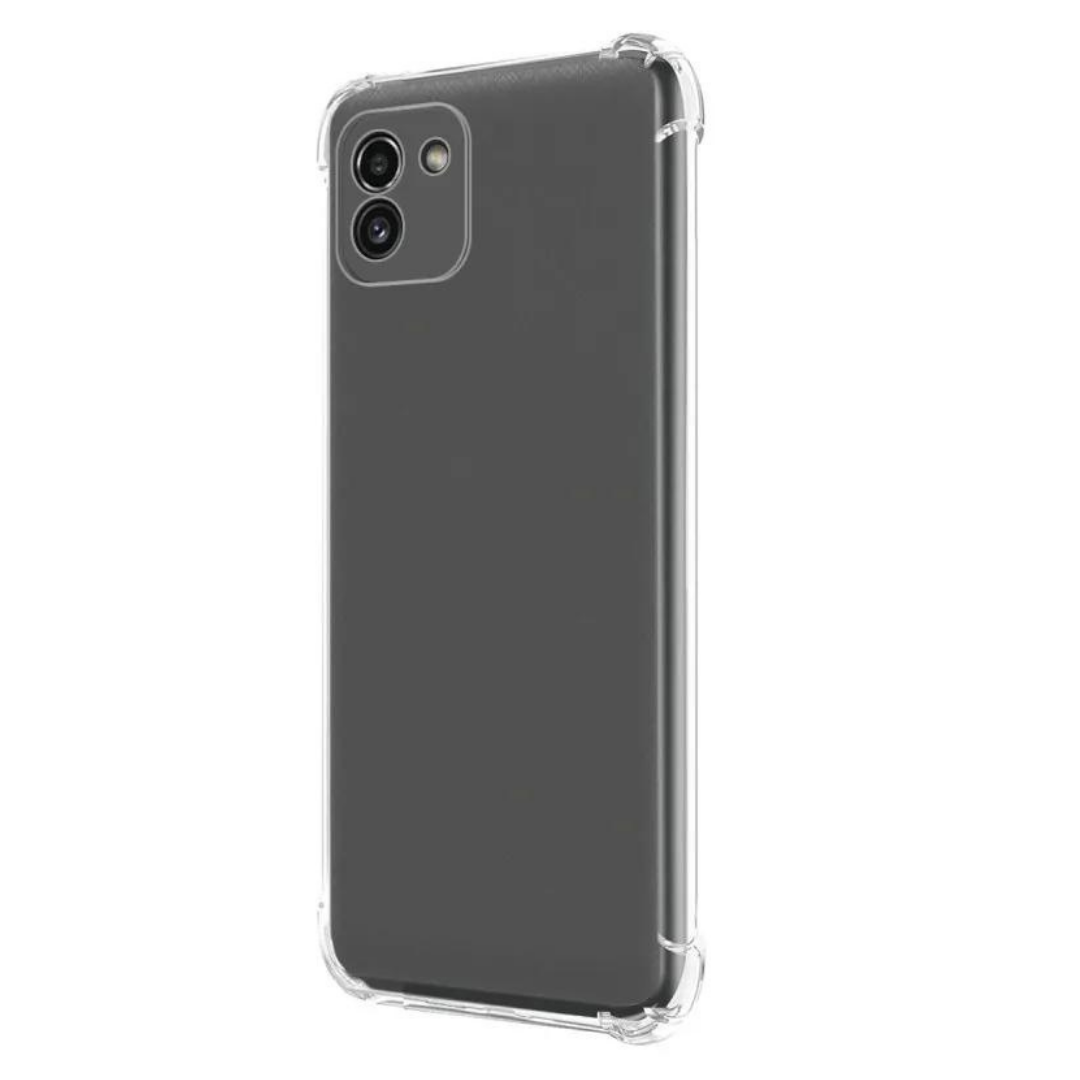 CARCASA SAMSUNG A03 NORMAL TRANSPARENTE REFORZADA - 1