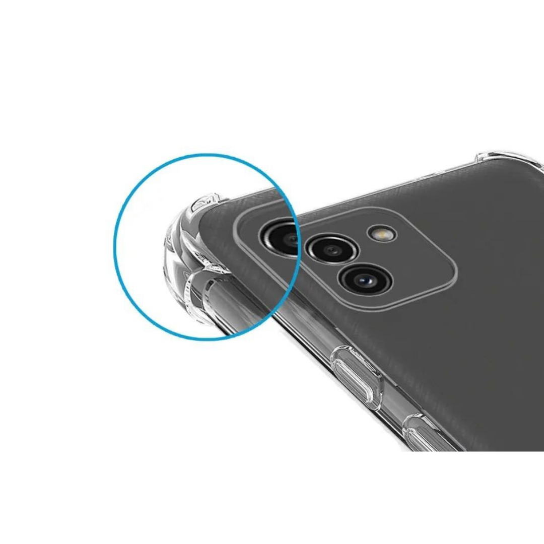 CARCASA SAMSUNG A03 NORMAL TRANSPARENTE REFORZADA - 2