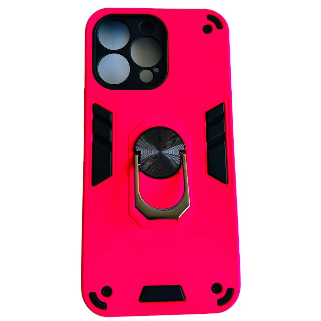 GENÉRICO CARCASA IPHONE 14 PRO MAX ANTI GOLPES ANILLO FUCSIA