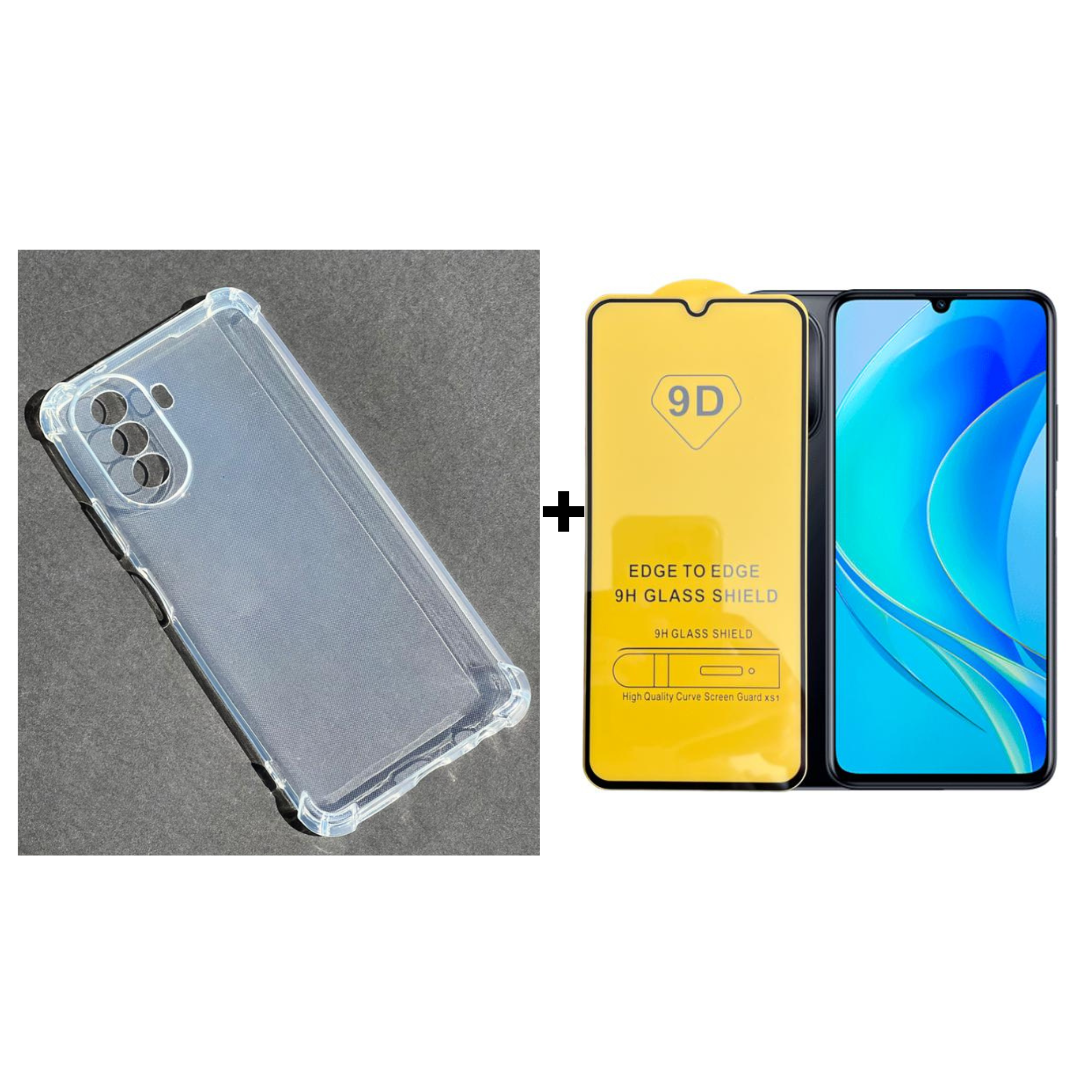 CARCASA HUAWEI NOVA Y70 TRANSPARENTE + MICA LÁMINA - 1