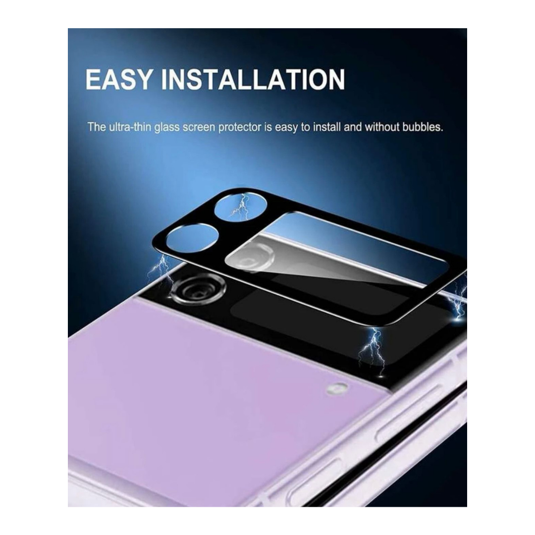 LÁMINA MICA VIDRIO TEMPLADO 3D CÁMARA PARA SAMSUNG Z FLIP 3 - 4