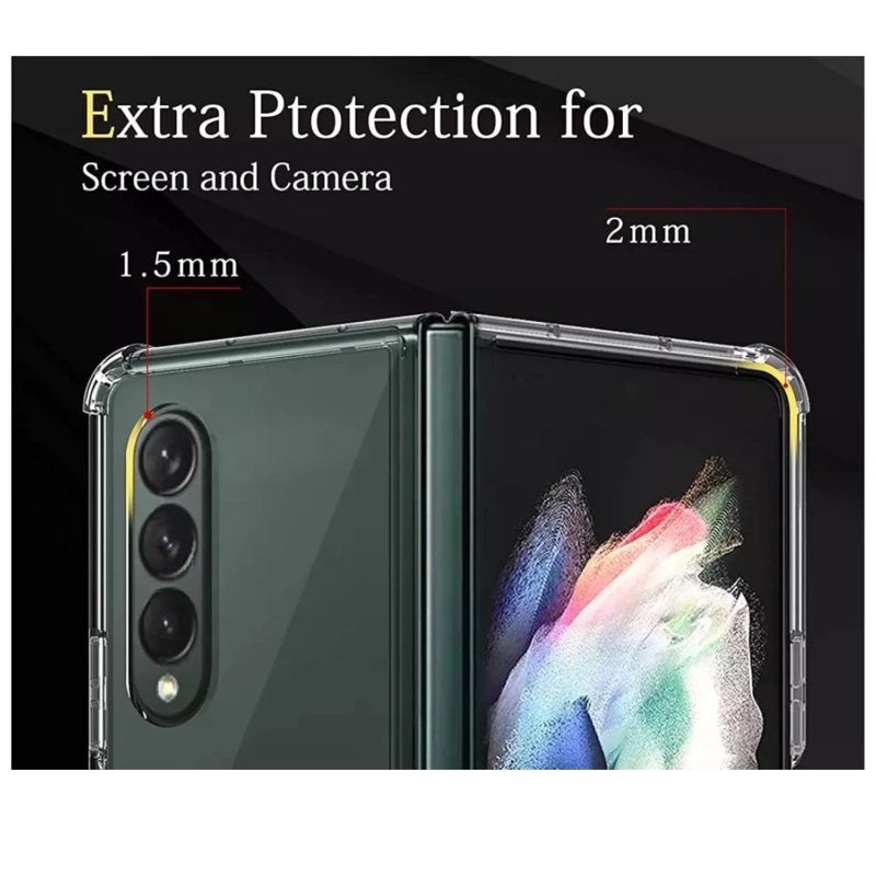 CARCASA SAMSUNG GALAXY Z FOLD 3 TRANSPARENTE REFORZADA - 3