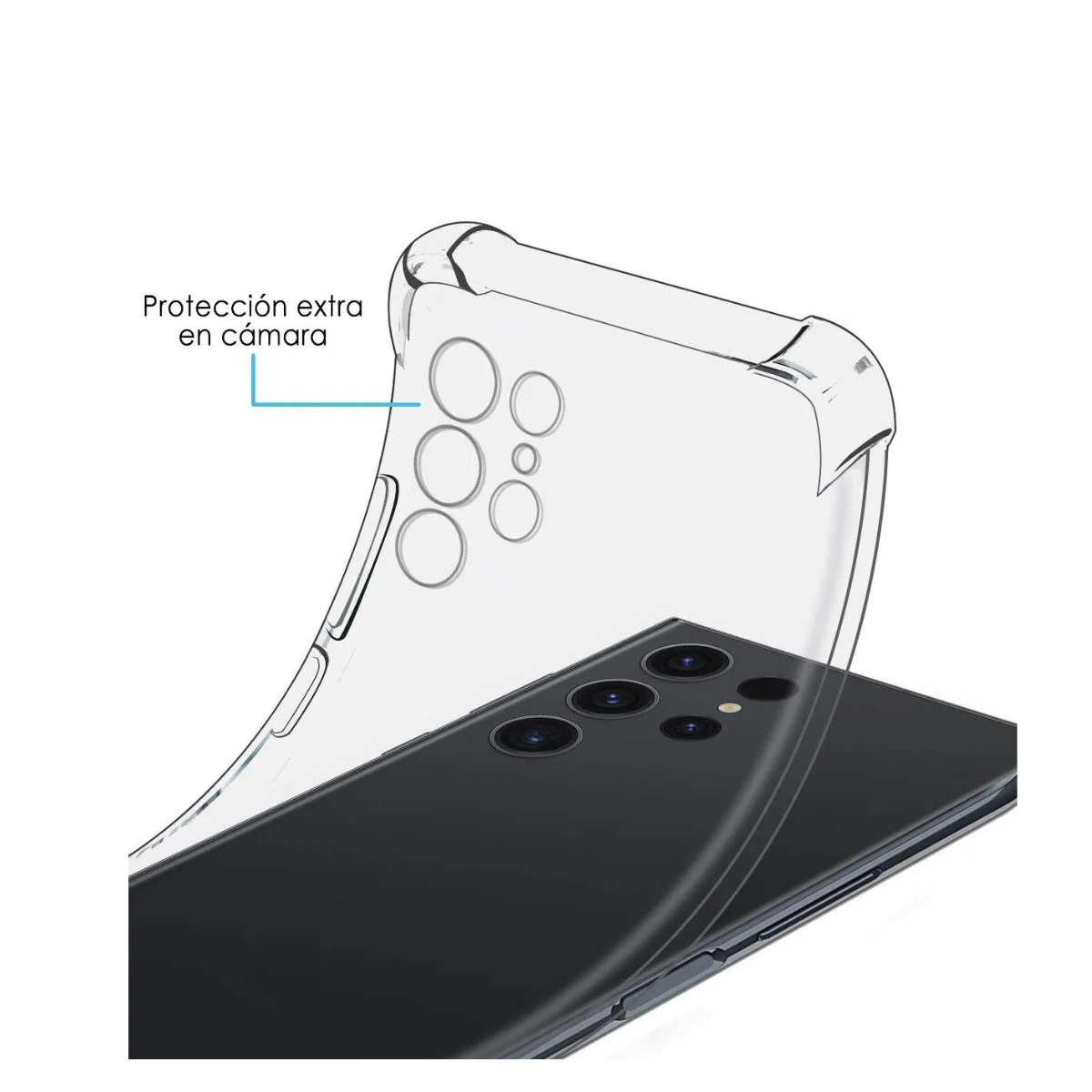 CARCASA SAMSUNG S24 ULTRA TRANSPARENTE REFORZADA - 3