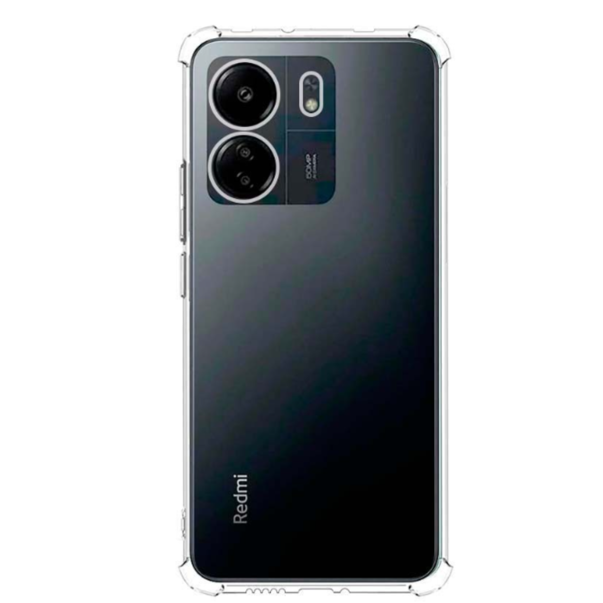 CARCASA XIAOMI REDMI 13C TRANSPARENTE REFORZADA - 1