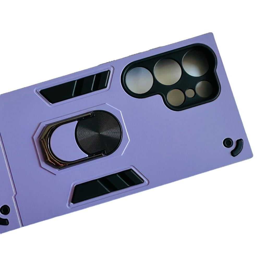 CARCASA SAMSUNG S24 ULTRA ANTI GOLPES ANILLO LILA - 1