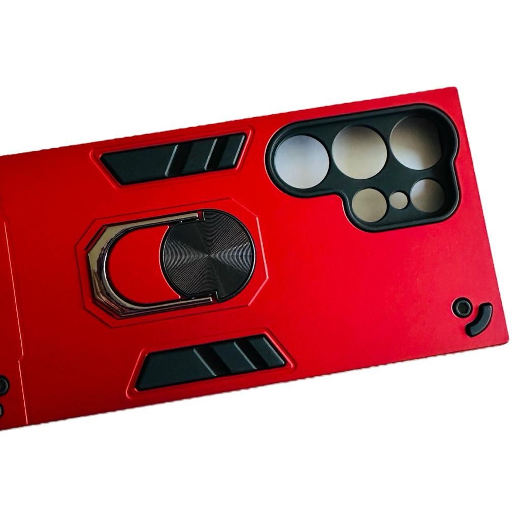 CARCASA PARA SAMSUNG S24 ULTRA ANTI GOLPES ANILLO ROJO - 1