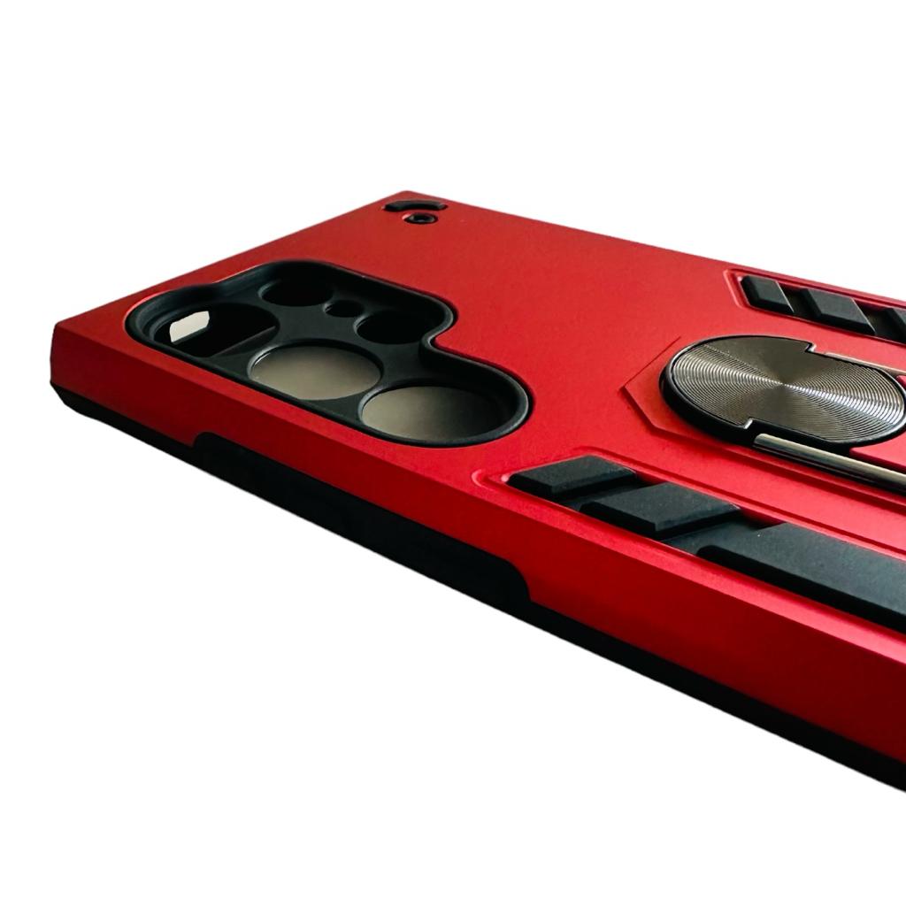 CARCASA PARA SAMSUNG S24 ULTRA ANTI GOLPES ANILLO ROJO - 2