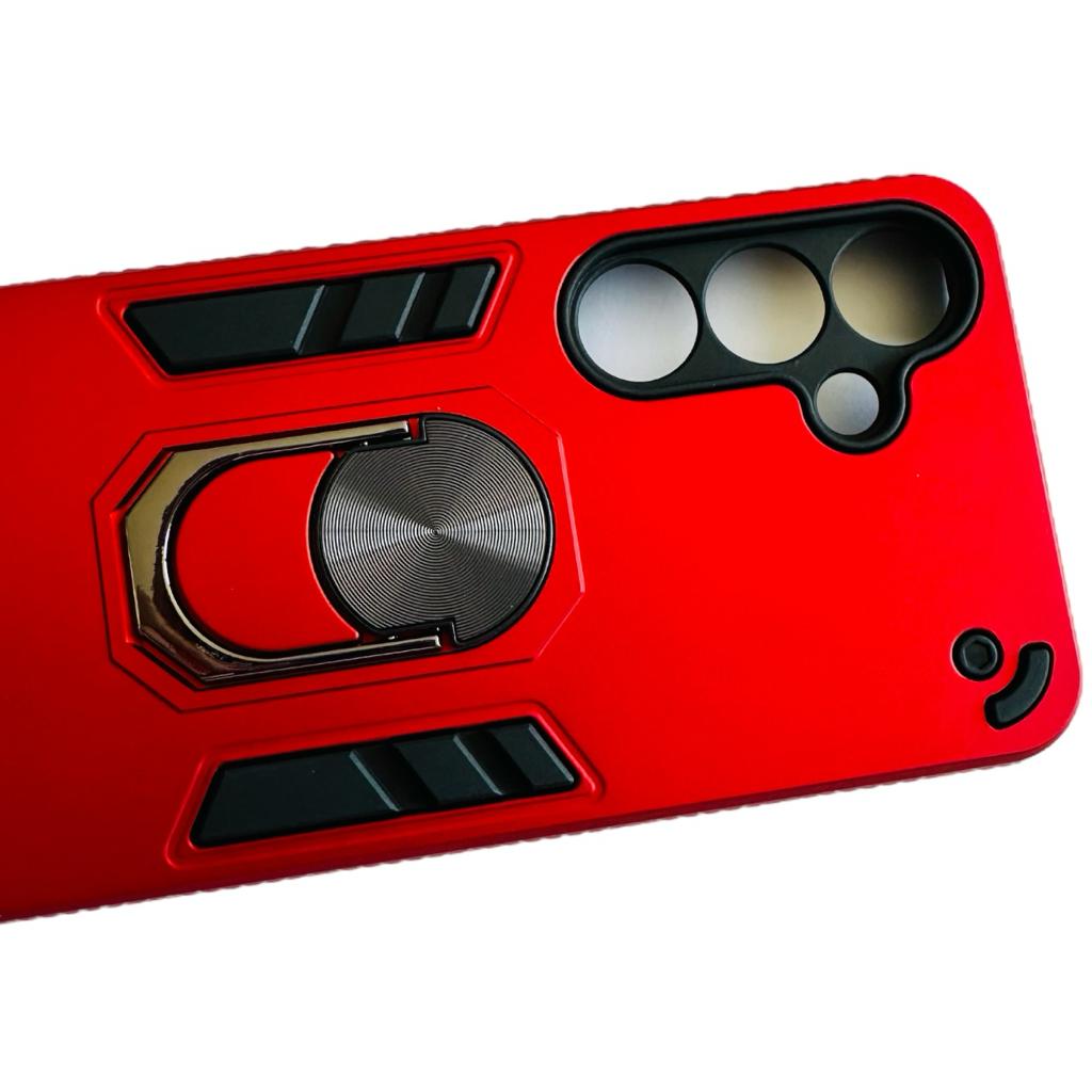 CARCASA SAMSUNG S24 NORMAL ANTI GOLPES ANILLO ROJO - 1