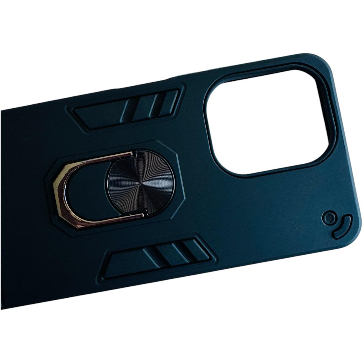 CARCASA XIAOMI REDMI 13C 4G 5G ANTI GOLPES ANILLO NEGRO - 2