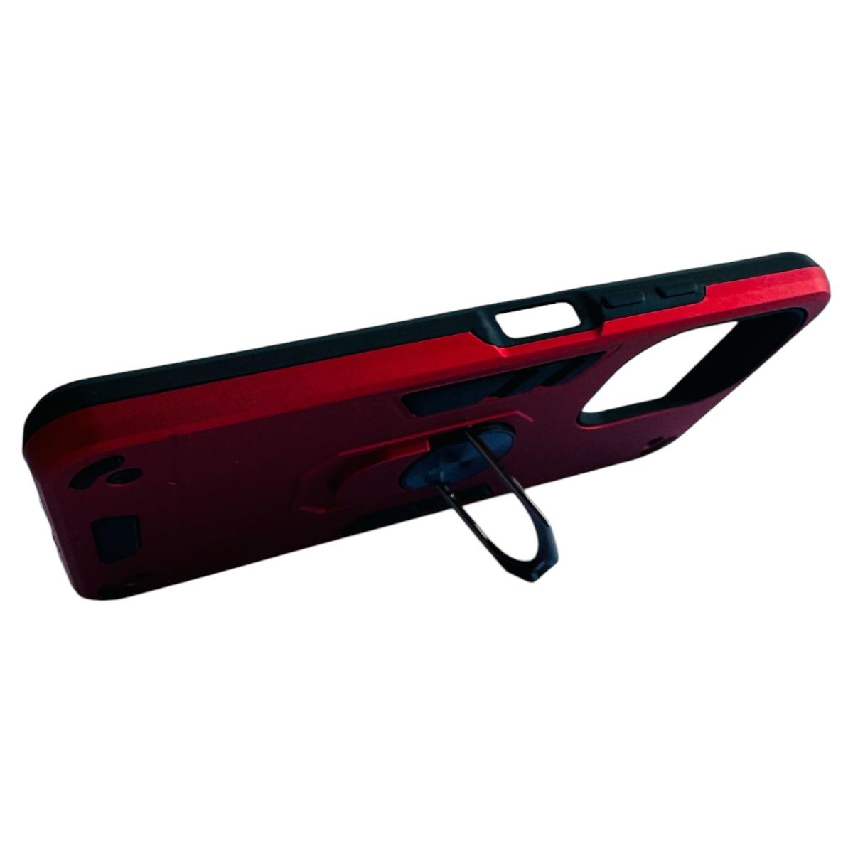 CARCASA XIAOMI REDMI 13C 4G 5G ANTI GOLPES ANILLO ROJO - 3