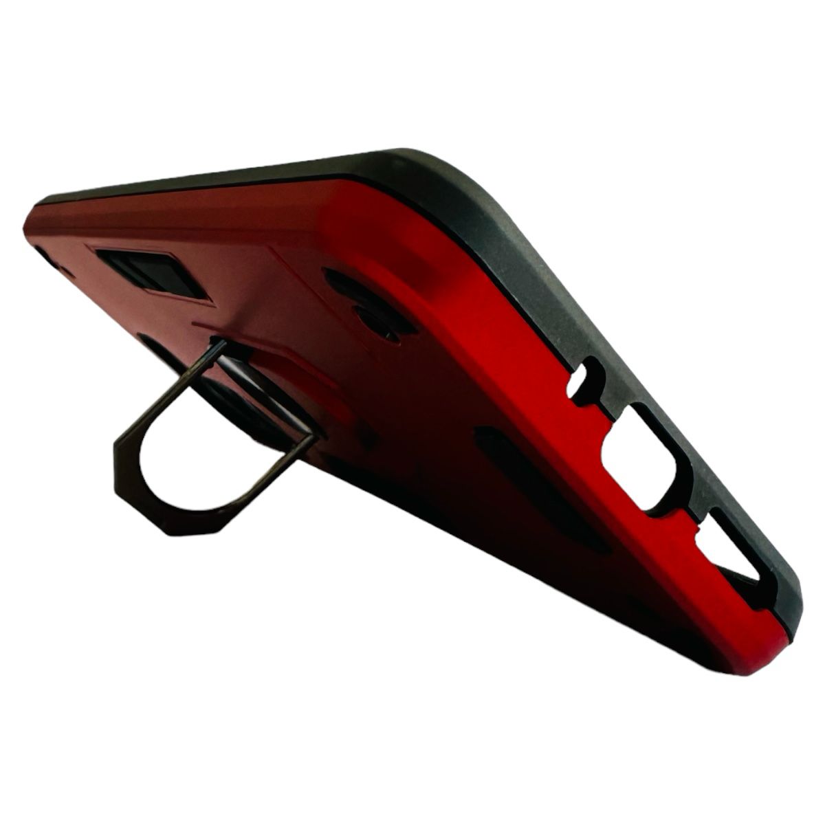 CARCASA XIAOMI REDMI 13C 4G 5G ANTI GOLPES ANILLO ROJO - 4