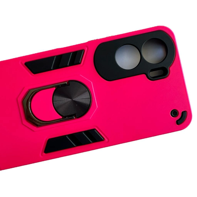 CARCASA HONOR 90 LITE 5G ANTI GOLPES ANILLO FUCSIA - 2