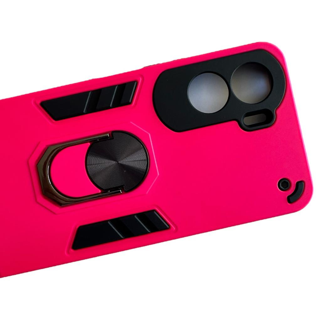 CARCASA HONOR 90 LITE 5G ANTI GOLPES ANILLO FUCSIA - 2