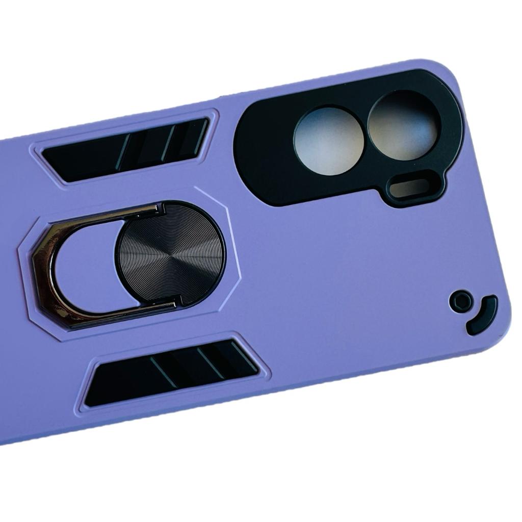 CARCASA HONOR 90 LITE 5G ANTI GOLPES ANILLO VIOLETA - 4