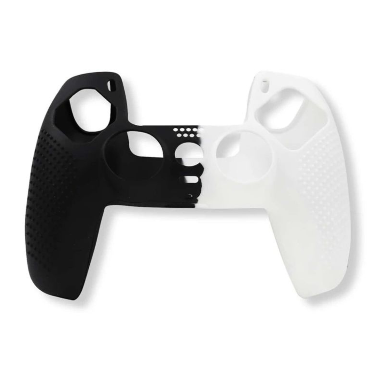 FUNDA PROTECTORA SILICONA PARA MANDO PS5 BLANCO CON NEGRO - 2