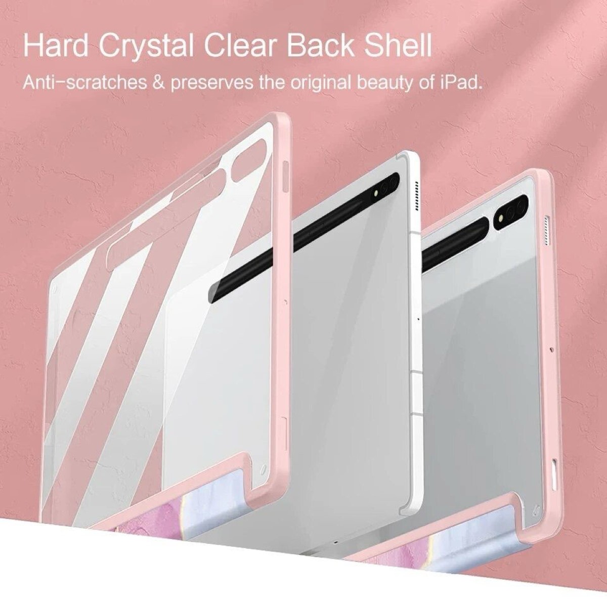 FUNDA SMART COVER PARA TABLET SAMSUNG S9 11 X710 MARMOL ROSADO - 2