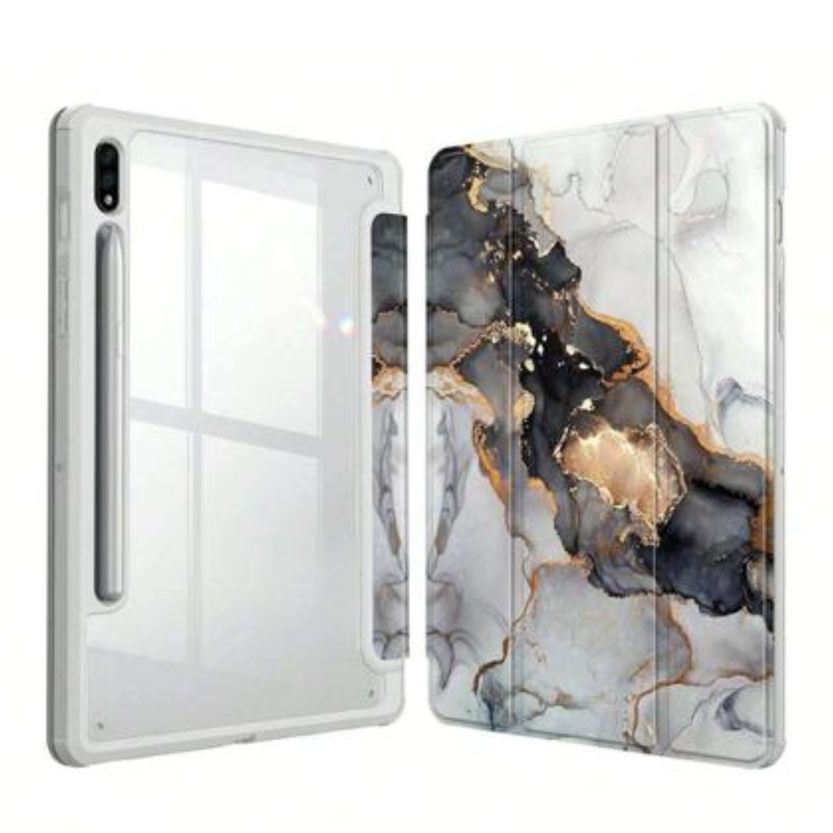 FUNDA SMART COVER PARA TABLET SAMSUNG S9 FE 10.9 MARMOL GRIS - 1