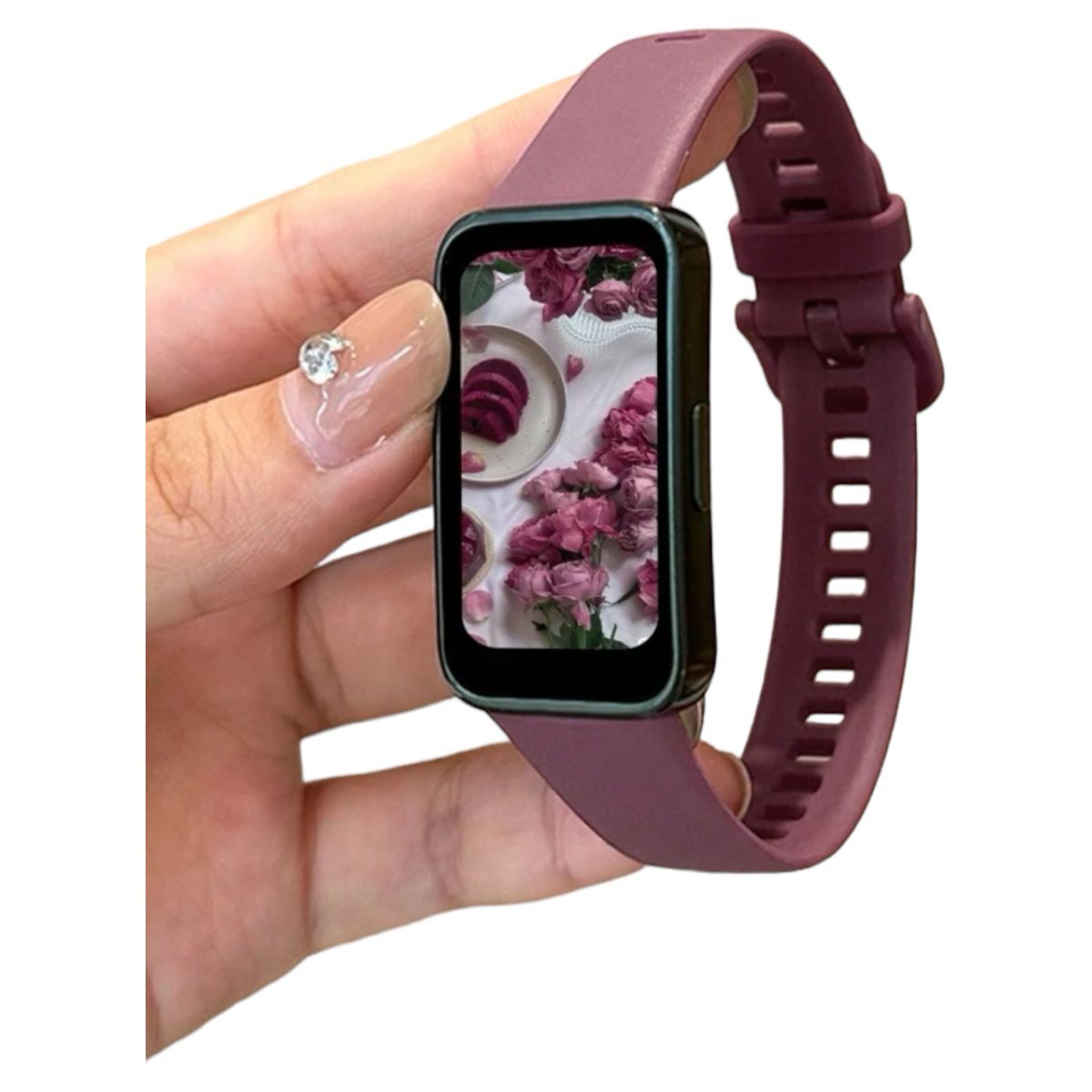 GENÉRICO CORREA RELOJ REPUESTO SILICONA HUAWEI HONOR BAND 8 BURDEO