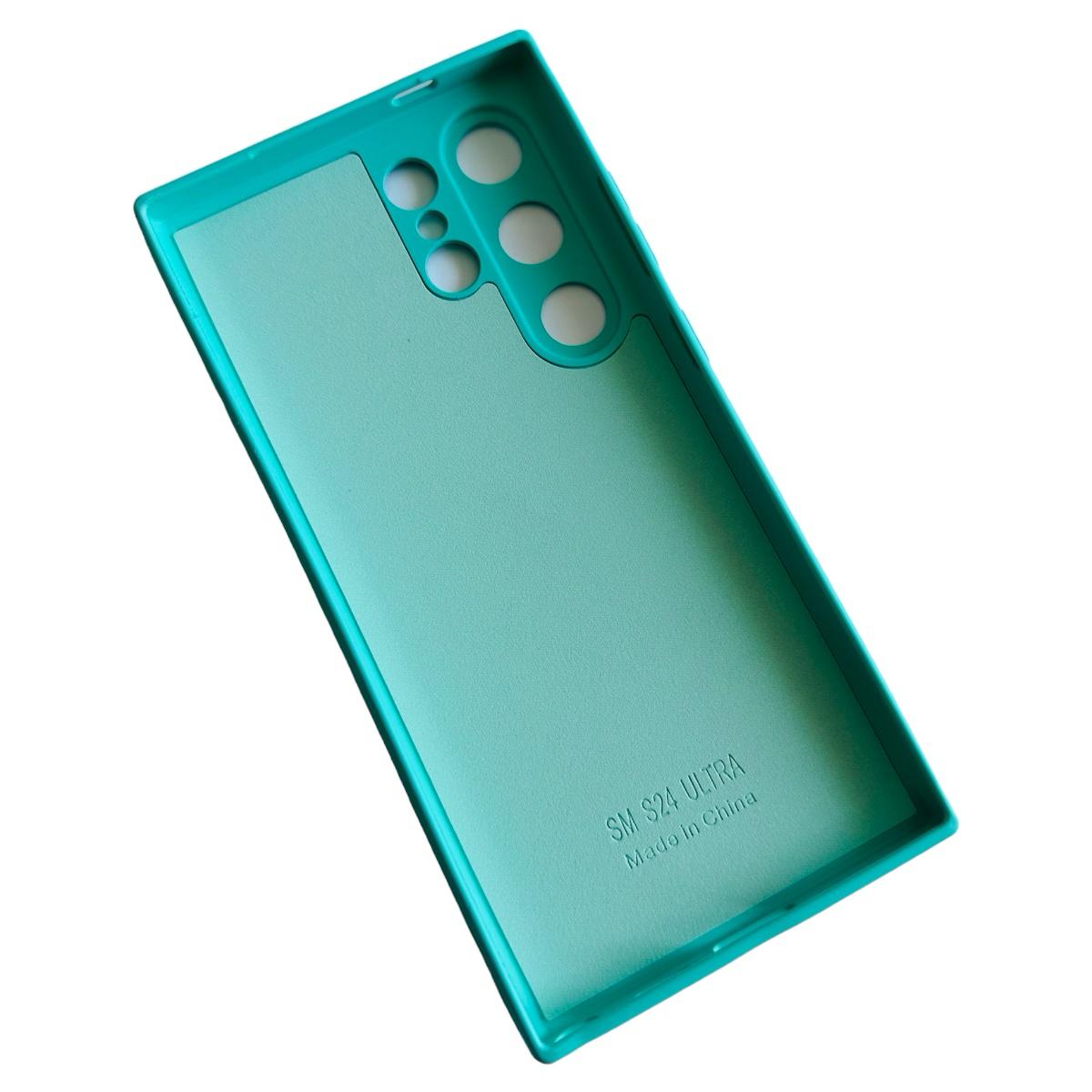 CARCASA FUNDA PARA SAMSUNG S24 ULTRA SILICONA TURQUESA - 2
