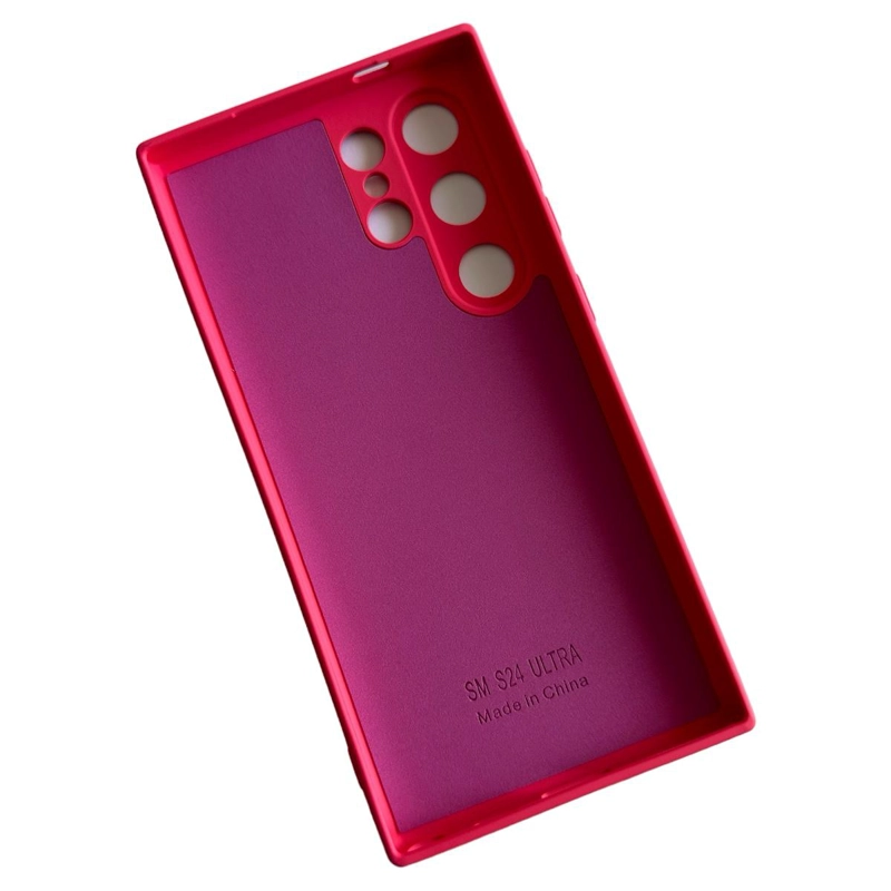 CARCASA FUNDA PARA SAMSUNG S24 ULTRA SILICONA FUCSIA - 4