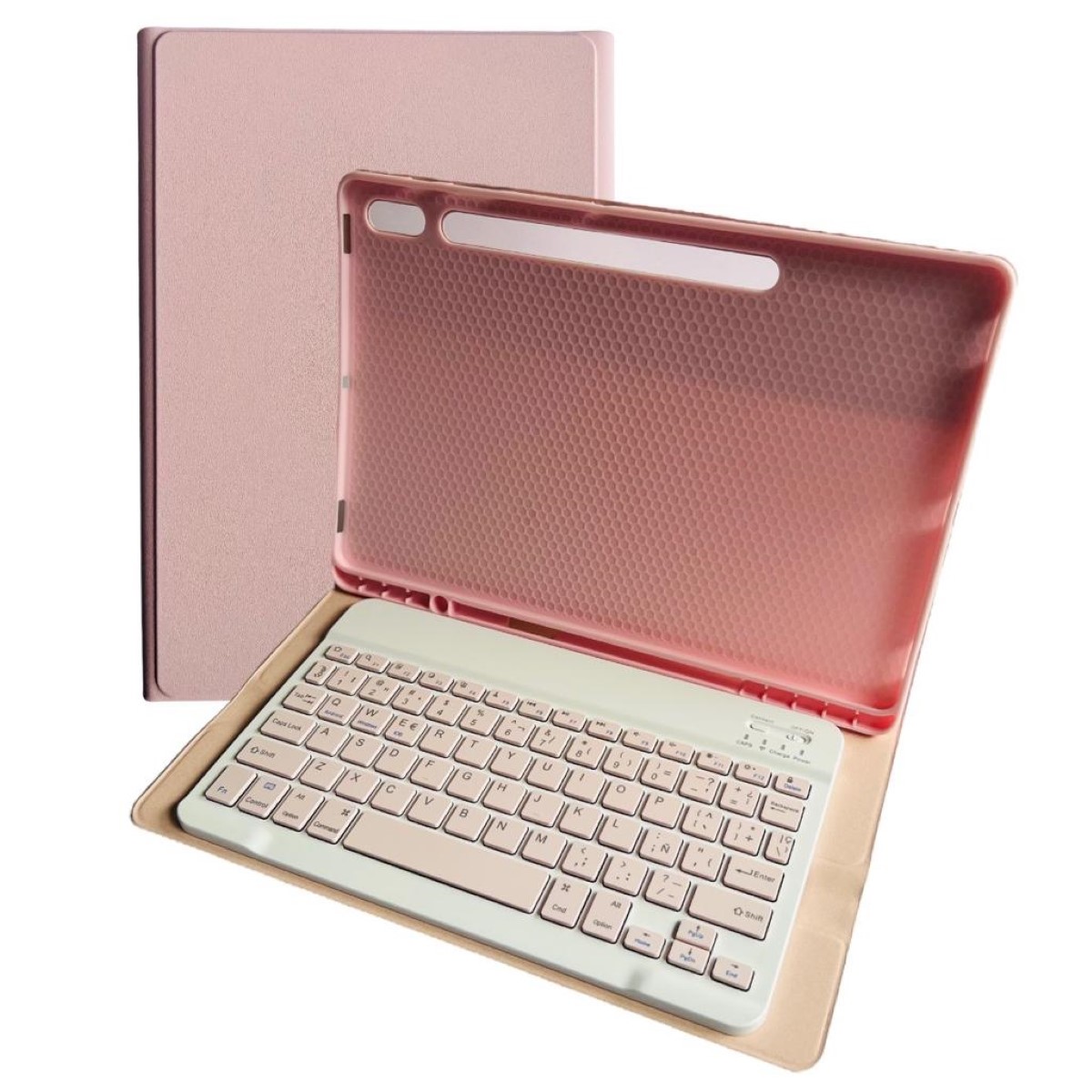 FUNDA CON TECLADO ROSADO PARA SAMSUNG S9 PLUS/S9 FE+ ESPAÑOL - 1