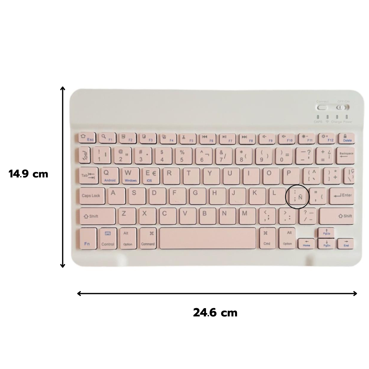 FUNDA CON TECLADO ROSADO PARA SAMSUNG S9 PLUS/S9 FE+ ESPAÑOL - 5