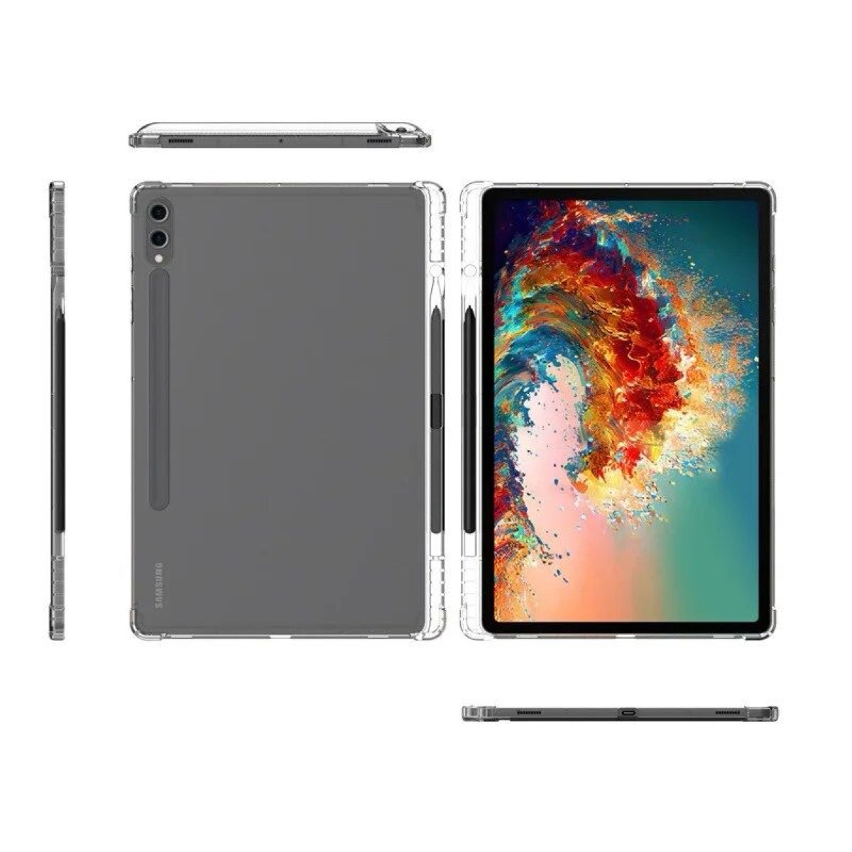 CARCASA TRANSPARENTE PARA SAMSUNG TAB S9 PLUS/S9 FE+ RANURA - 3