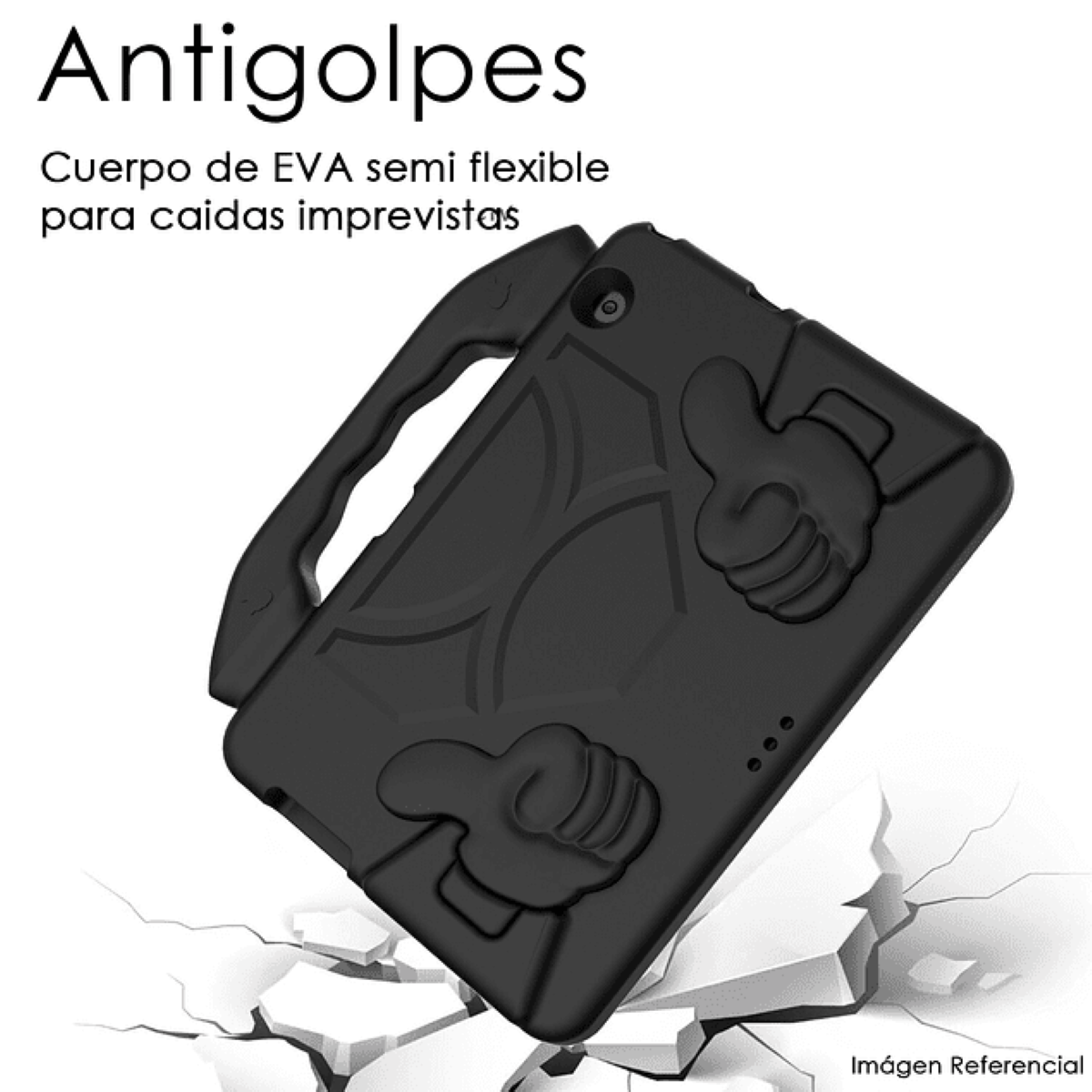 CARCASA NIÑOS ANTI-GOLPES PARA TABLET SAMSUNG A9 8.7 X110 NEGRO - 2