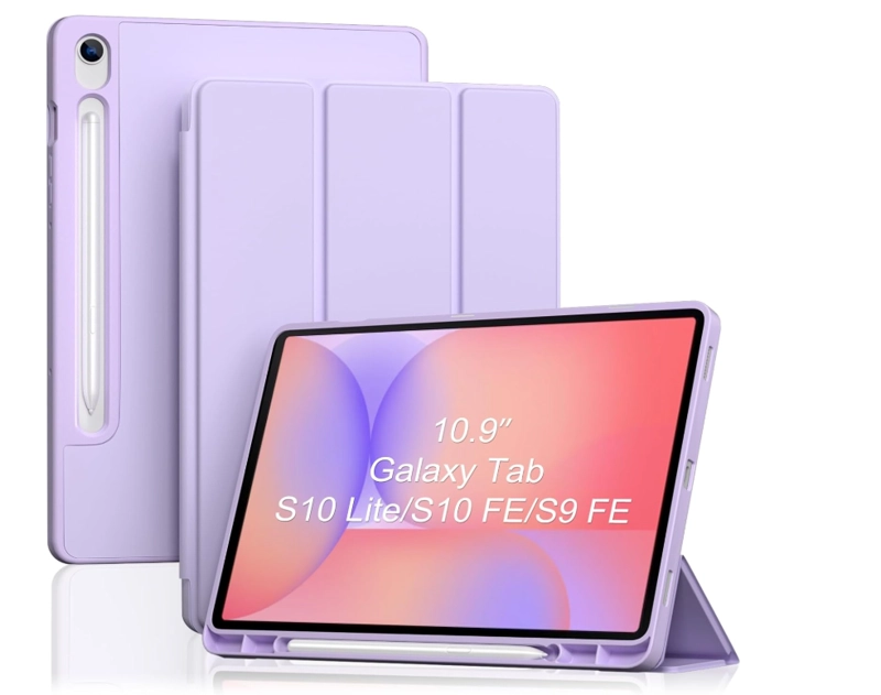 FUNDA CARCASA CON RANURA PARA SAMSUNG TAB S9 FE 10.9 VIOLETA - 1