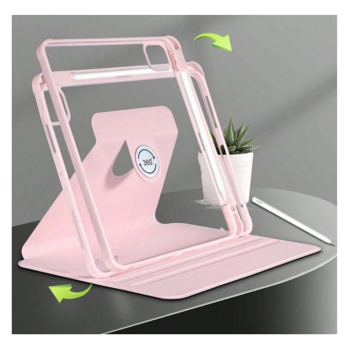 CARCASA SMART COVER CLEAR 360 PARA IPAD AIR 6 11 M2 2024 ROSADO - 3