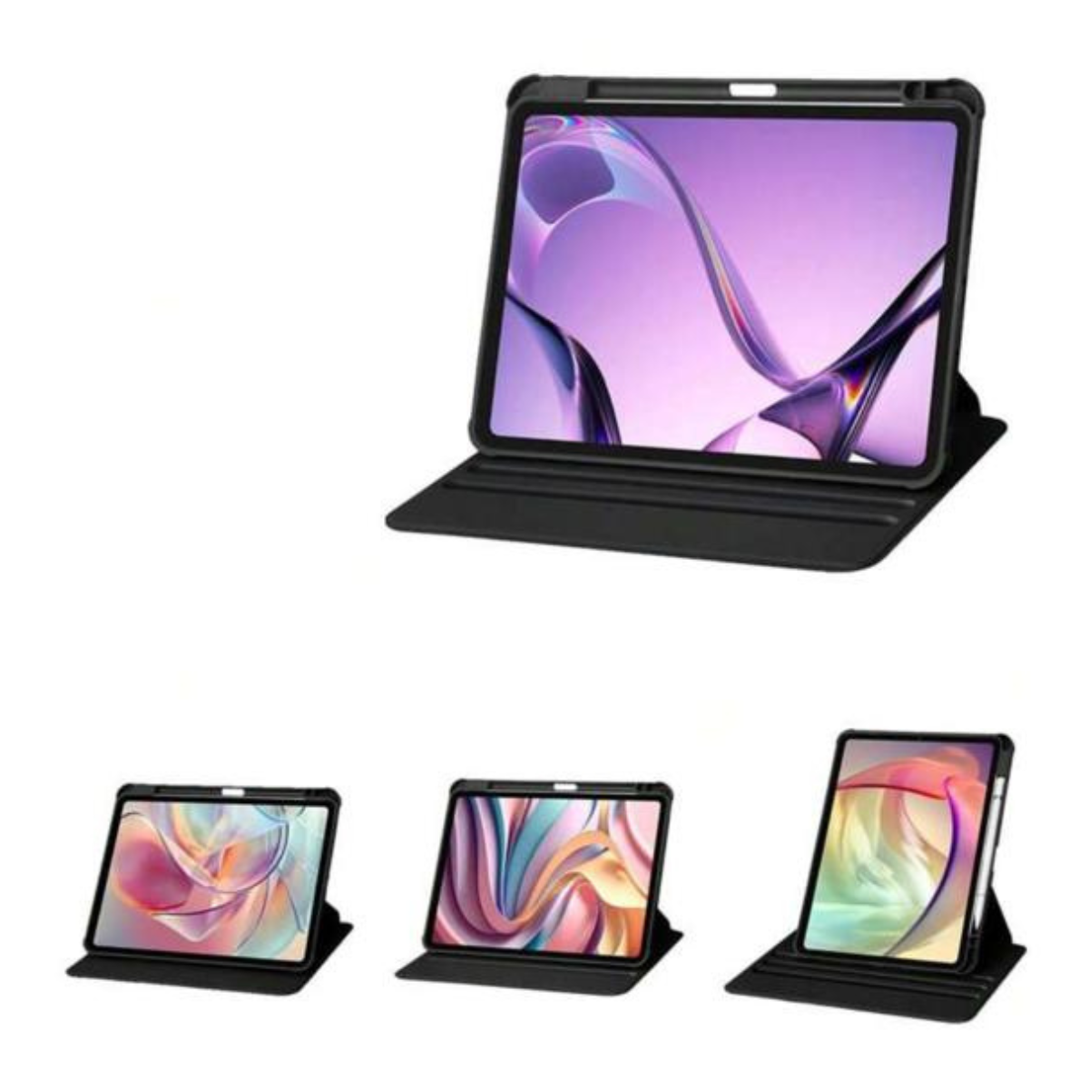 CARCASA SMART COVER CLEAR 360 PARA IPAD AIR 6 11 M2 2024 NEGRO - 3