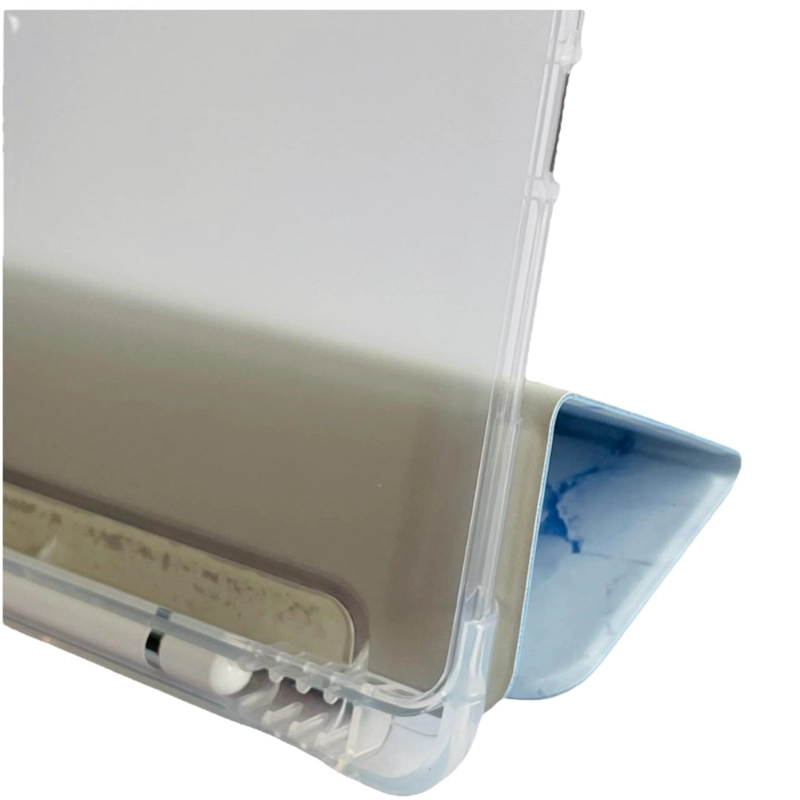 FUNDA SMART COVER MARMOL PARA IPAD AIR 11 M2 2024 CON RANURA AZUL - 2