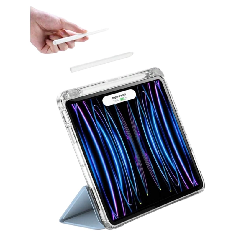 CARCASA SMART COVER CLEAR PARA IPAD AIR 6 11 M2 2024 AZUL CLARO - 3
