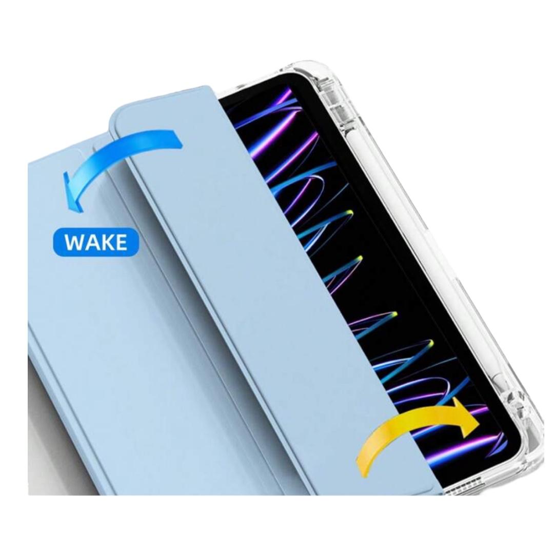 CARCASA SMART COVER CLEAR PARA IPAD AIR 6 11 M2 2024 AZUL CLARO - 5