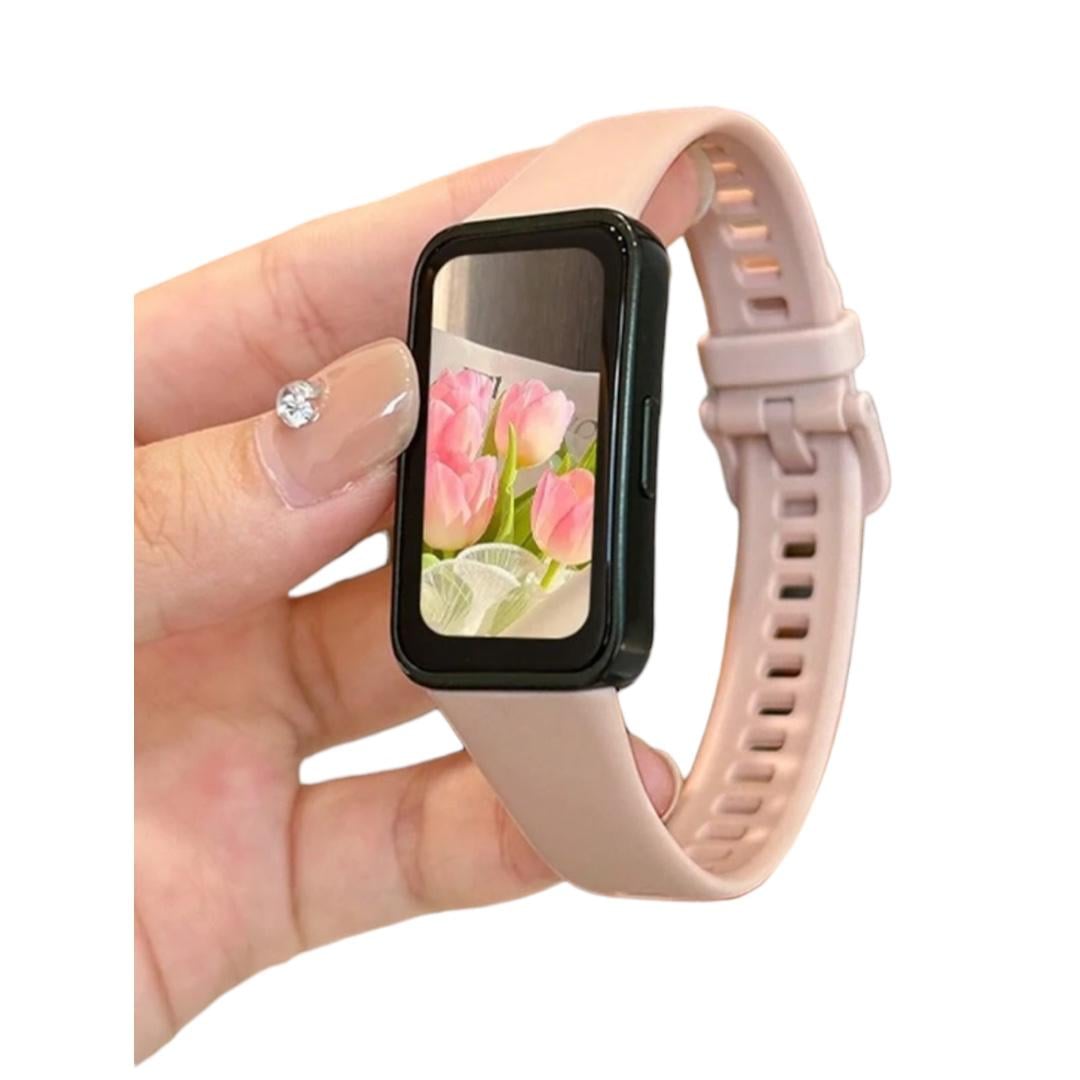 CORREA RELOJ REPUESTO SILICONA HUAWEI HONOR BAND 8 ROSADO - 1