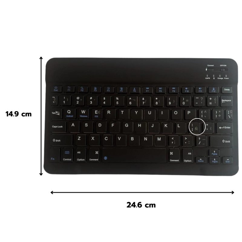 FUNDA CON TECLADO NEGRO PARA IPAD AIR 13 M2 ESPAÑOL - 8