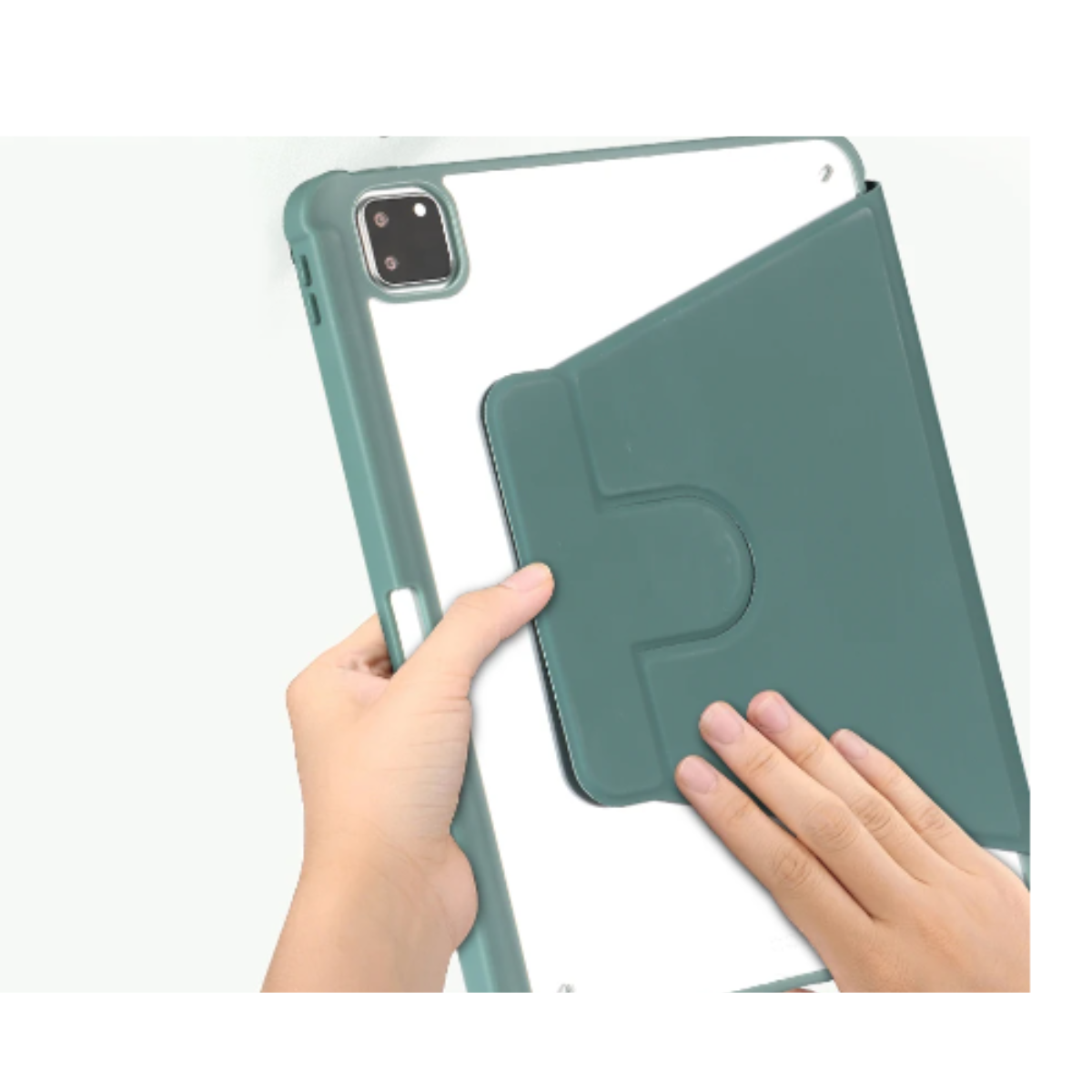 CARCASA SMART COVER CLEAR 360 PARA IPAD AIR 13 M2 2024 VERDE - 2