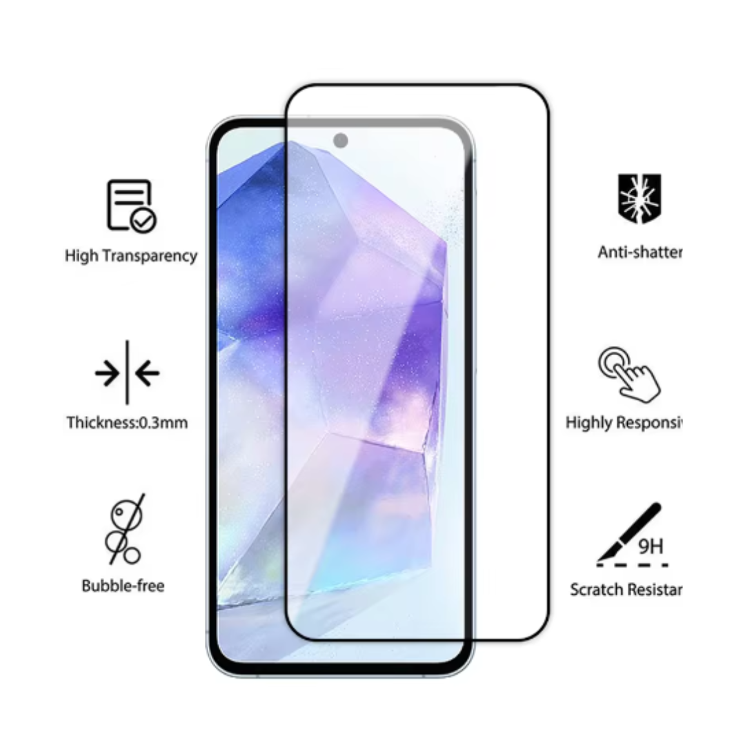 MICA LÁMINA VIDRIO TEMPLADO COMPLETA PARA SAMSUNG A55 5G - 2
