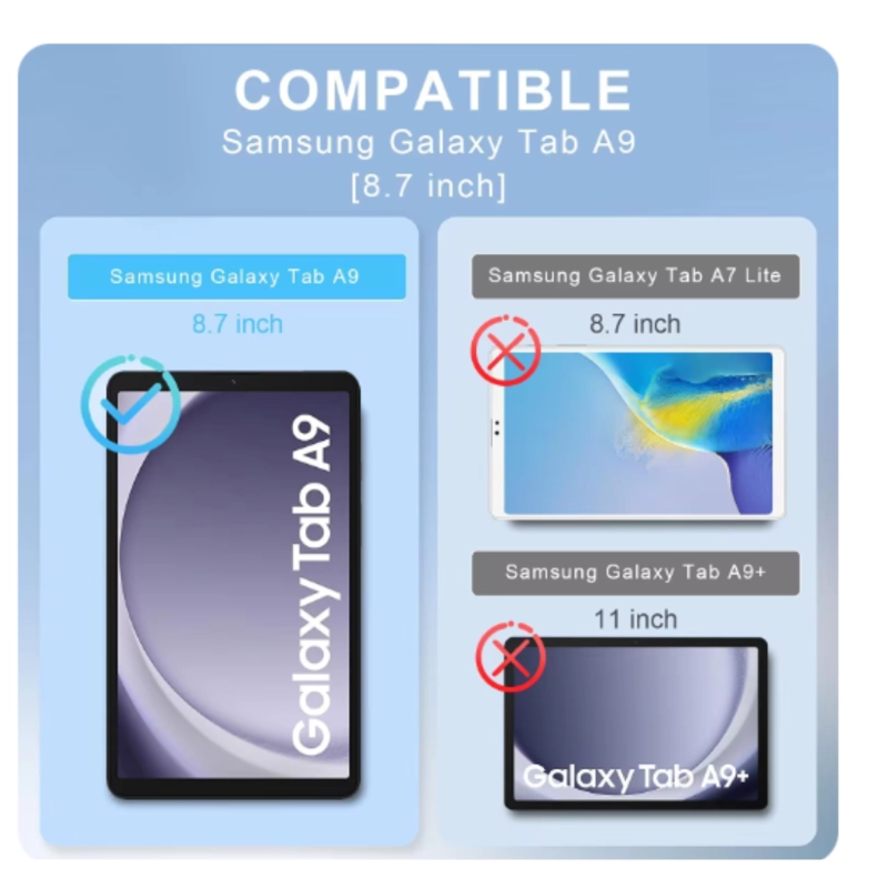 LÁMINA MICA VIDRIO TEMPLADO PARA TABLET SAMSUNG A9 8.7 X110 - 2