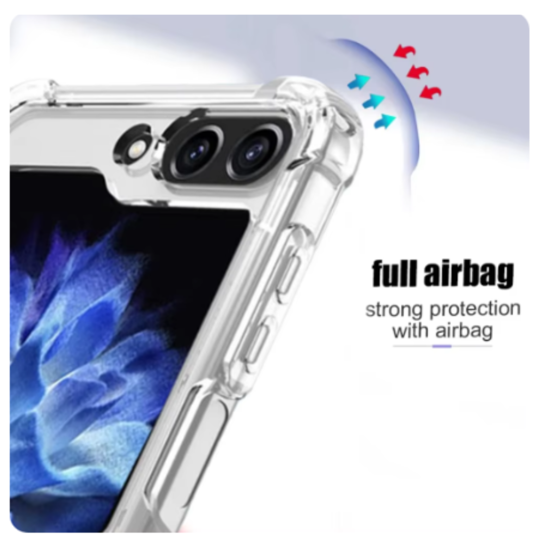 CARCASA SAMSUNG Z FLIP 6 TRANSPARENTE REFORZADA - 3