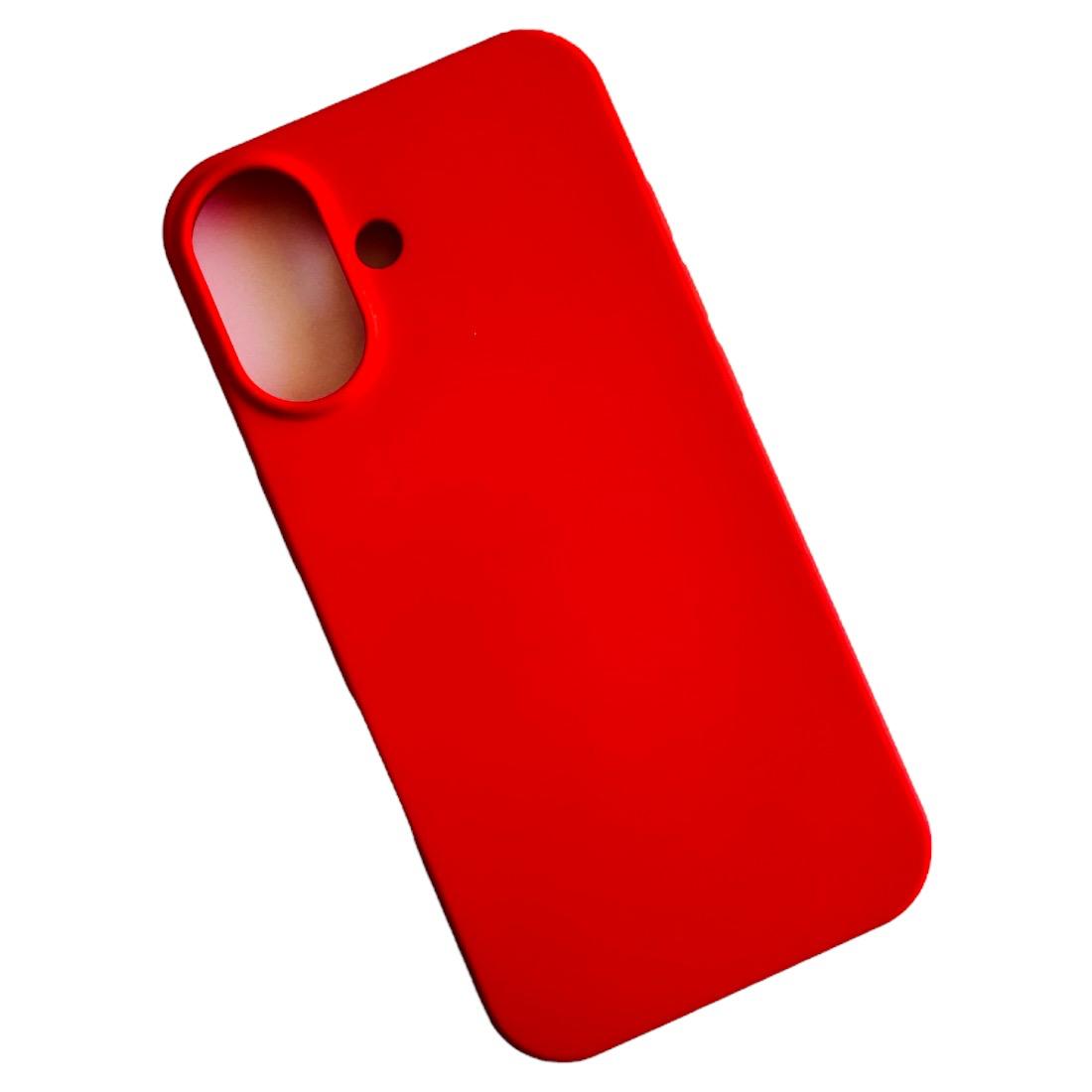 GENÉRICO CARCASA IPHONE 16 PLUS FUNDA SILICONA COLOR ROJO