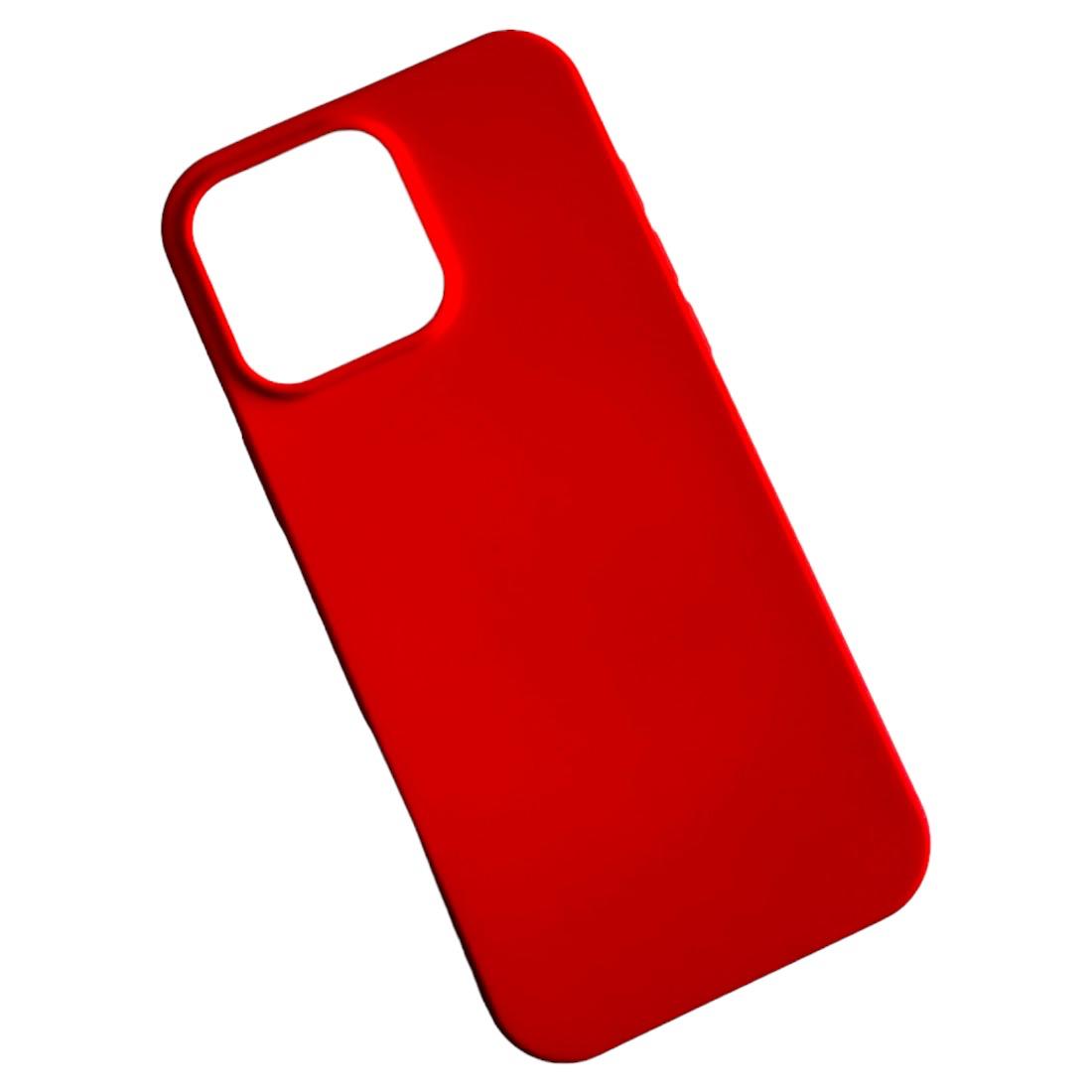 CARCASA FUNDA PARA IPHONE 16 PRO MAX SILICONA ROJO - 1