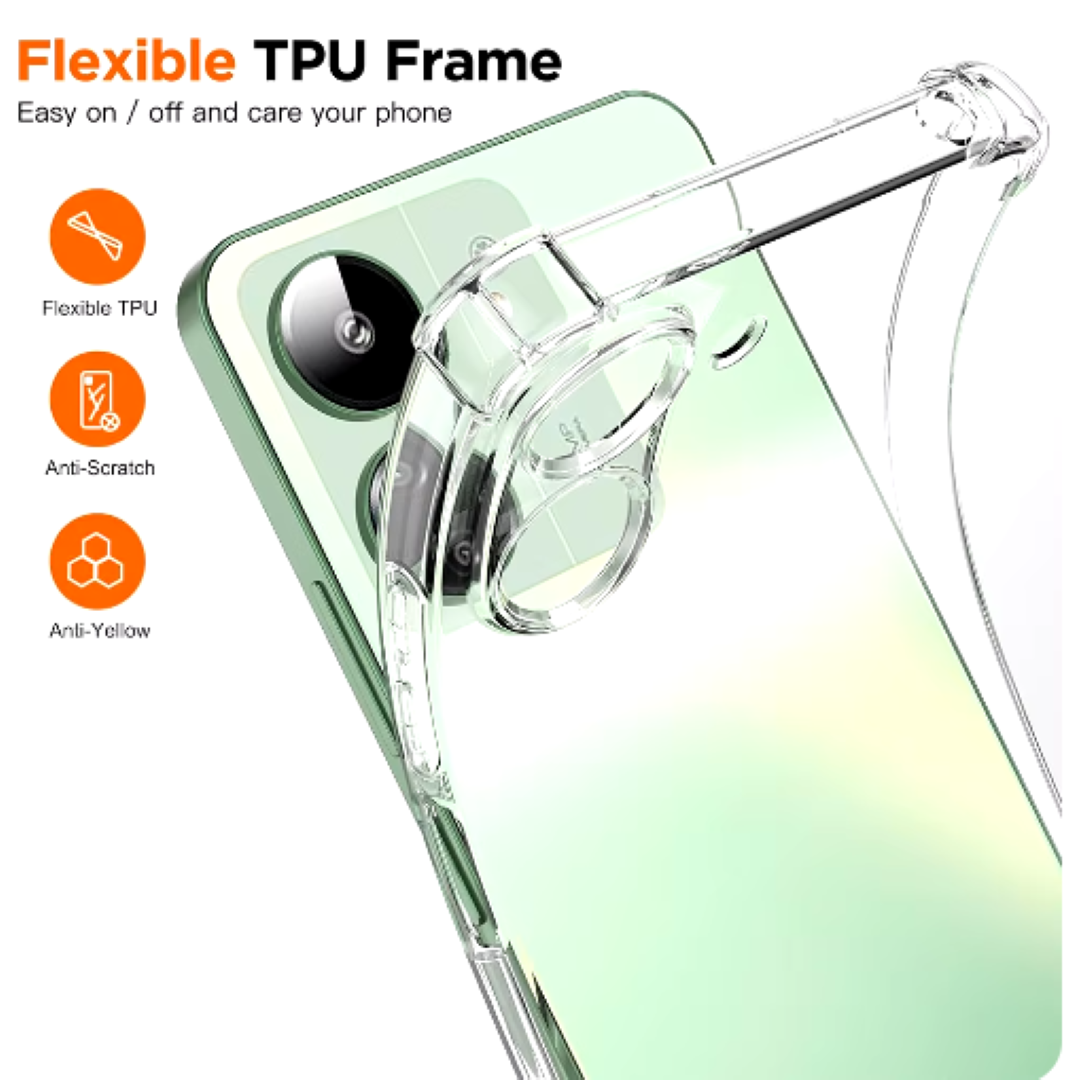 CARCASA FUNDA XIAOMI 13C 5G TRANSPARENTE REFORZADA - 3