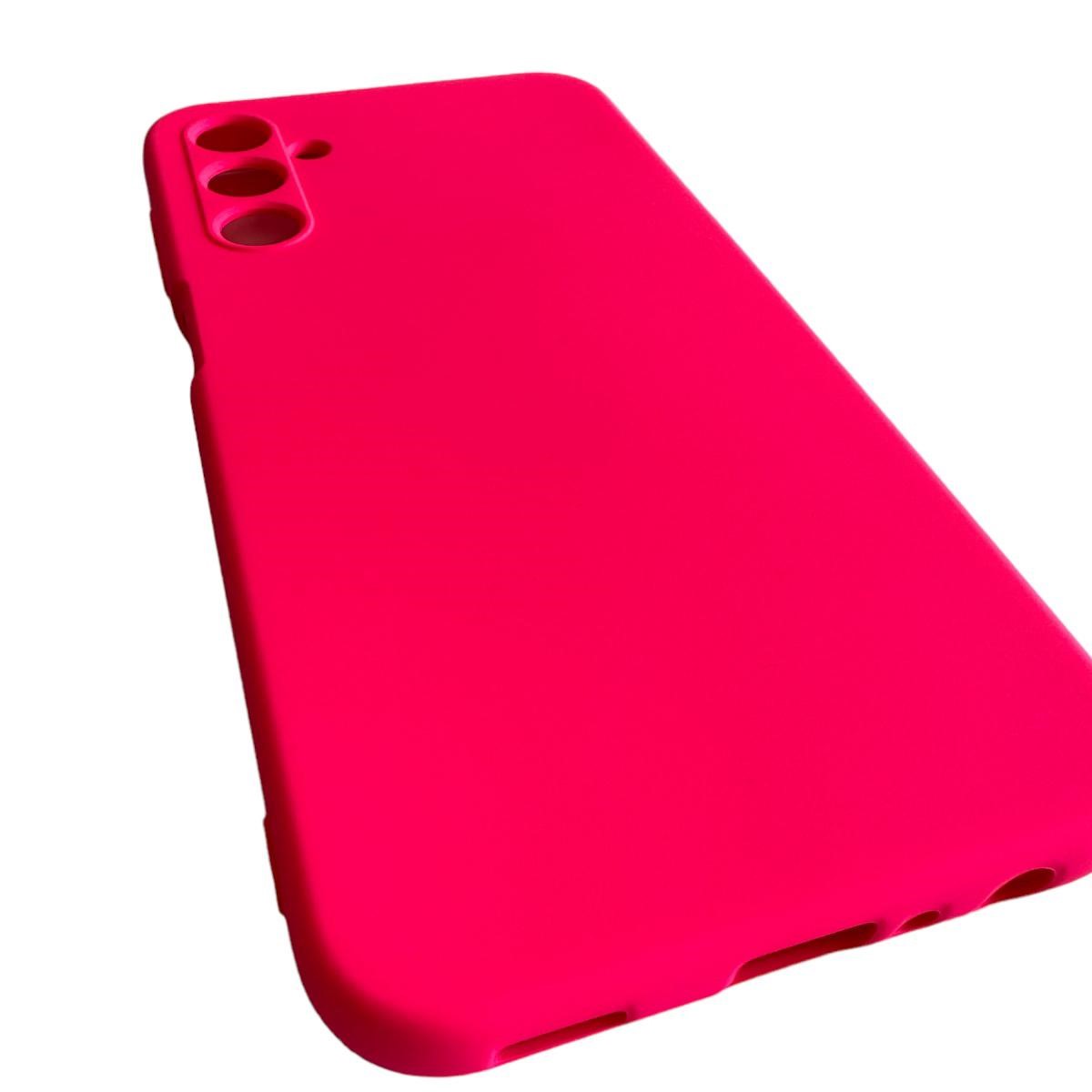 CARCASA FUNDA SAMSUNG A24 SILICONA ROSA CHICLE - 3